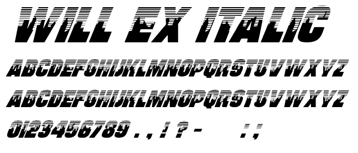 Will Ex Italic font